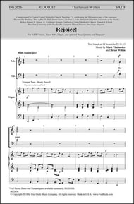 Rejoice SATB choral sheet music cover Thumbnail